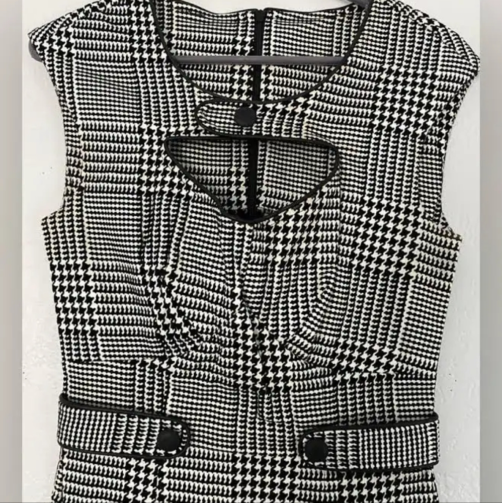 Voodoo vixen pencil dress houndstooth